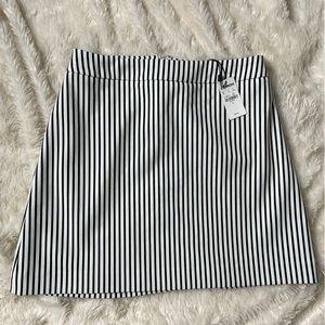 Express Black and white striped mini skirt